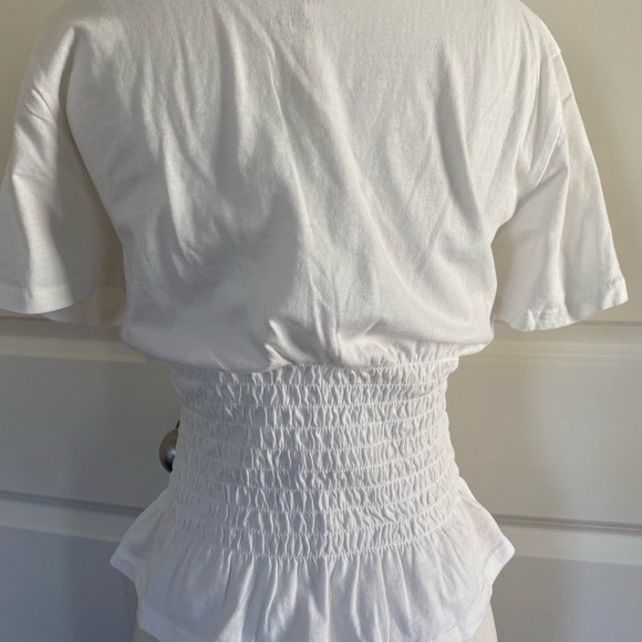 Maeve Anthropologie white crop tee - Picture 4 of 7